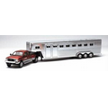1:32 Scale 23"x 3.75" Die Cast Replica Ford F350 With Horse Trailer